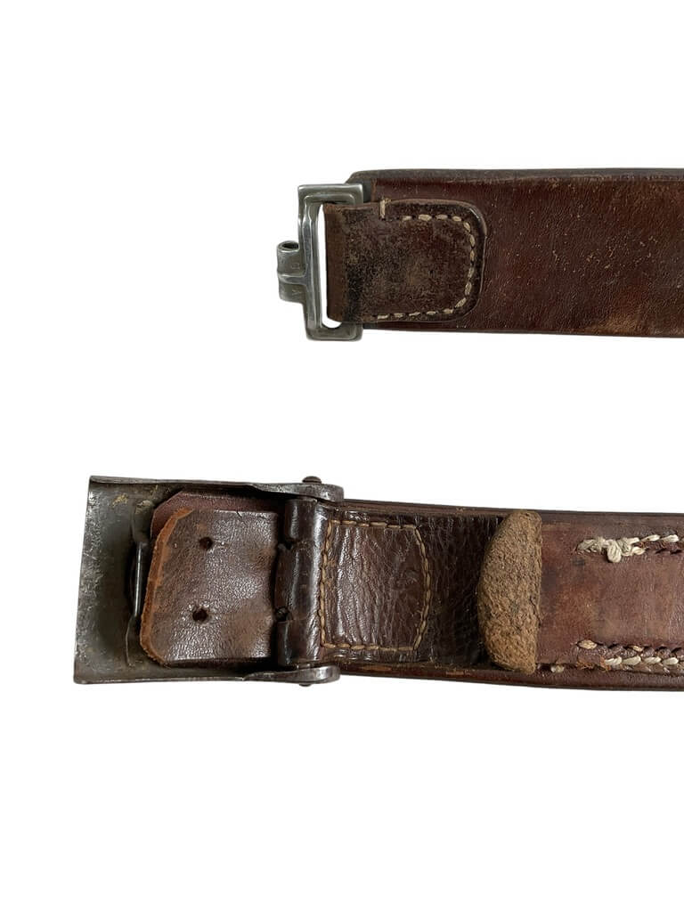 WW2 German Army Leather Belt With Steel Belt Buckle WW2 German Army Leather Belt With Steel Belt Buckle