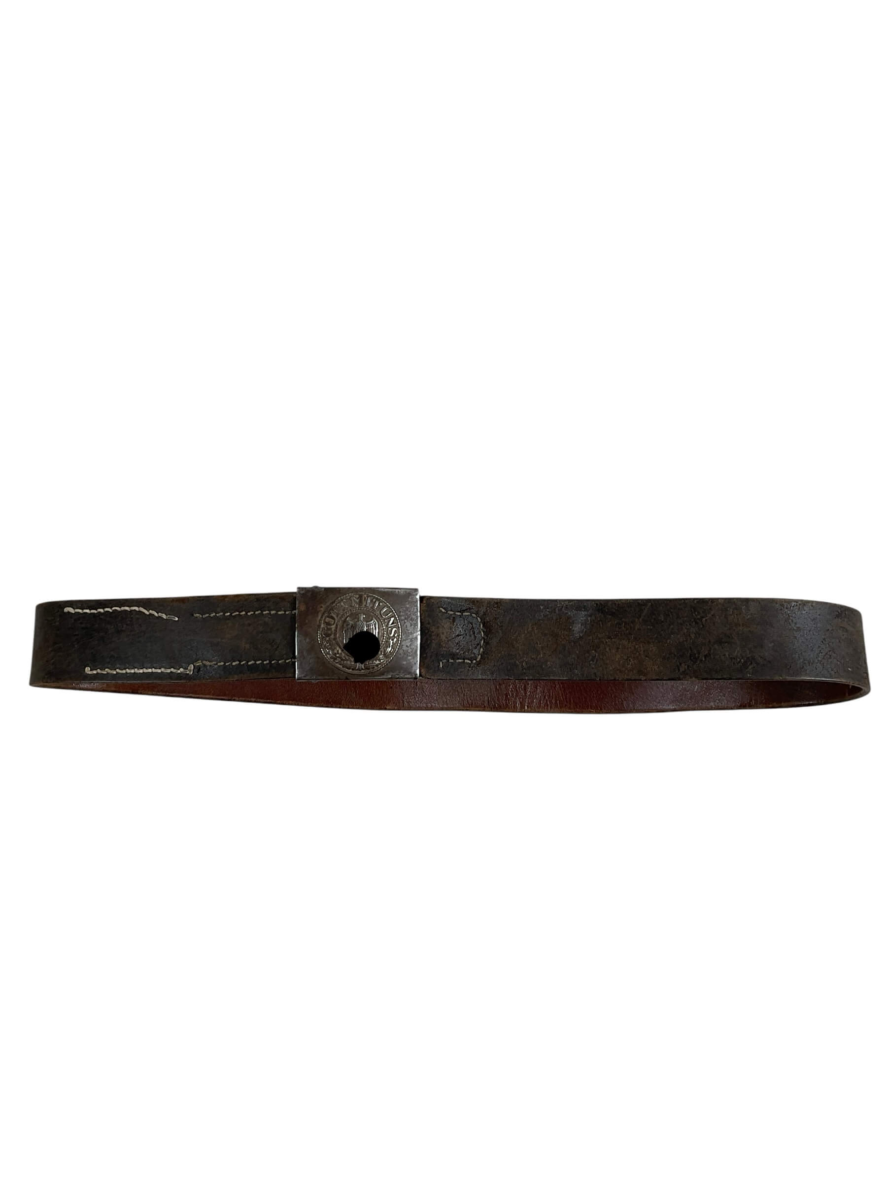 WW2 German Army Leather Belt With Steel Belt Buckle WW2 German Army Leather Belt With Steel Belt Buckle