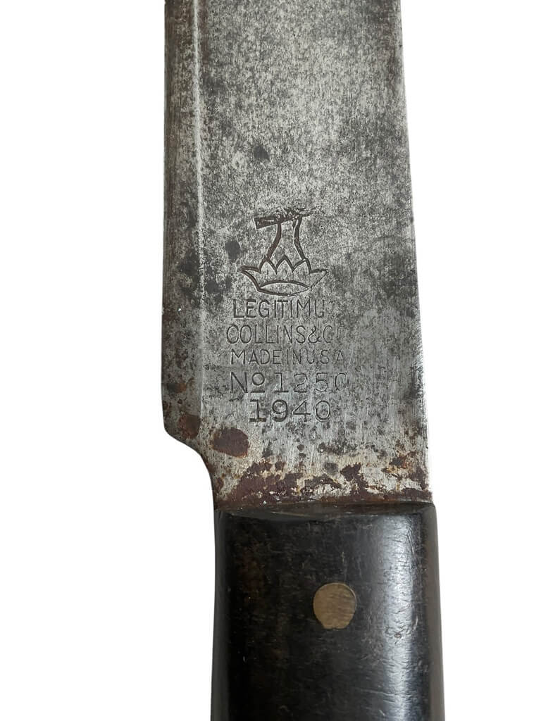 WW2 Canadian Machete Dated 1940 And C Broad Arrow 1943 Dated Leather Scabbard WW2 Canadian Machete Dated 1940 And C Broad Arrow 1943 Dated Leather Scabbard