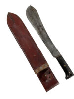 WW2 Canadian Machete Dated 1940 And C Broad Arrow 1943 Dated Leather Scabbard