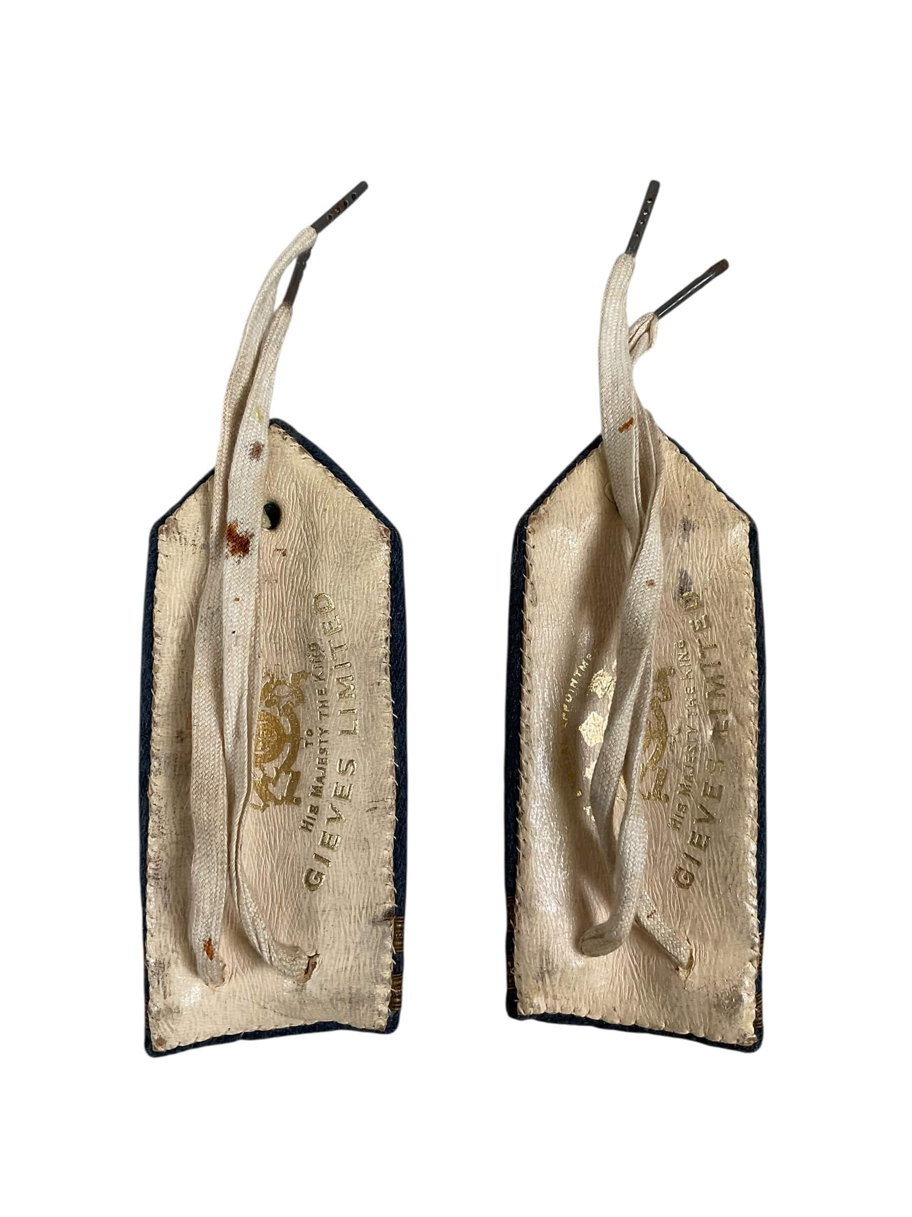 WW2 British RAF Canadian RCAF Officers Bullion Wire Shoulder Boards Insignia Pair WW2 British RAF Canadian RCAF Officers Bullion Wire Shoulder Boards Insignia Pair