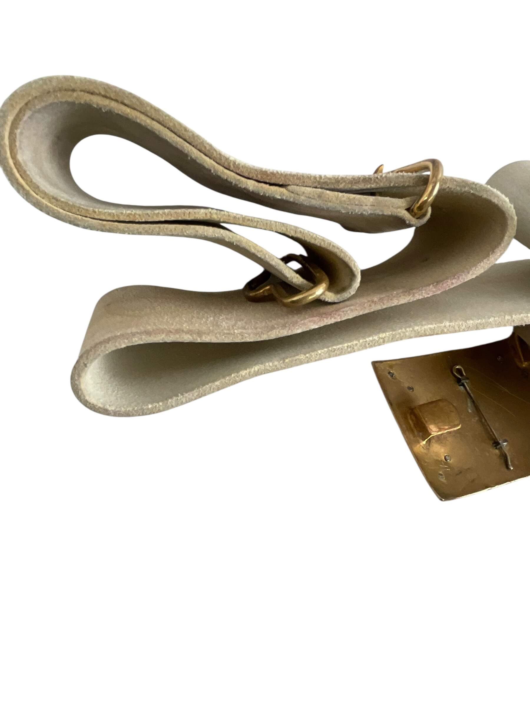 Canadian 48th Highlanders of Canada Officers Buff Leather Cross Belt and Buckle Canadian 48th Highlanders of Canada Officers Buff Leather Cross Belt and Buckle