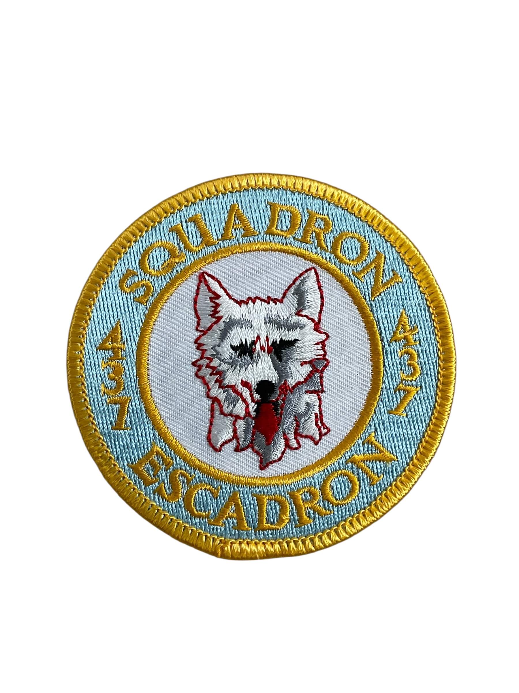 RCAF CAF Canadian 437 Husky Squadron Colour Crest Patch RCAF CAF Canadian 437 Husky Squadron Colour Crest Patch