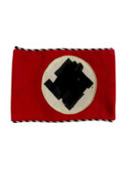 WW2 German NSDAP Wool Armband Multi-Piece With White and Black Piping