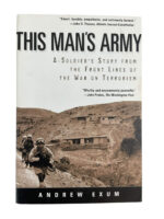US This Man's Army Soldier's Story From the Front Lines War on Terrorism Used Softcover Reference Book