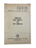 US Army Camouflage Basic Principles and Field Camouflage Used Softcover Reference Book