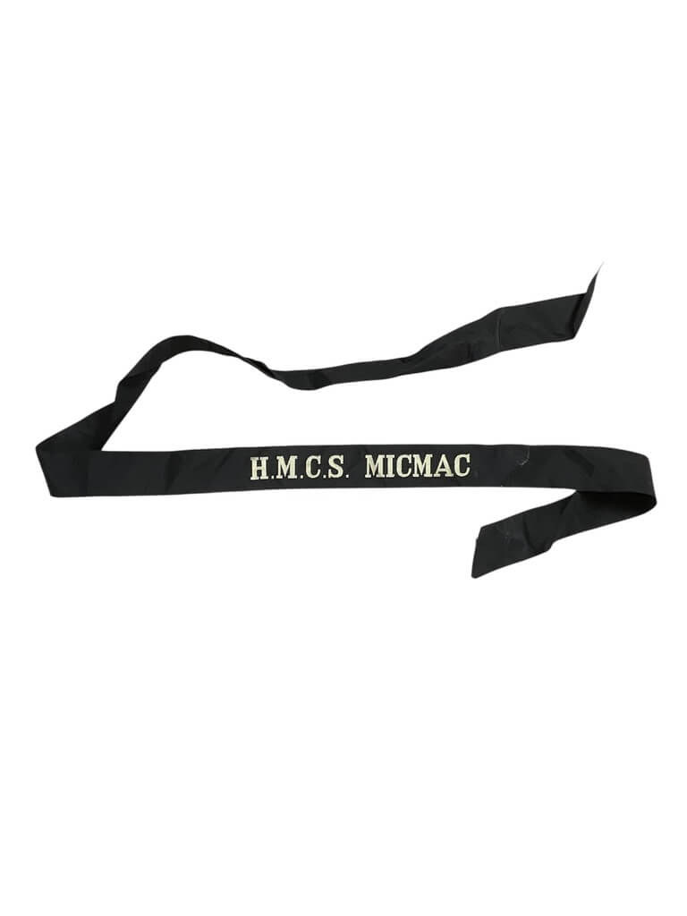 Royal Canadian Navy HMCS Micmac Cap Tally Full Length Royal Canadian Navy HMCS Micmac Cap Tally Full Length