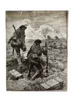 WW1 British BEF Ammunition Carrier Pressed Photograph 8 1/2" X 6 1/2"