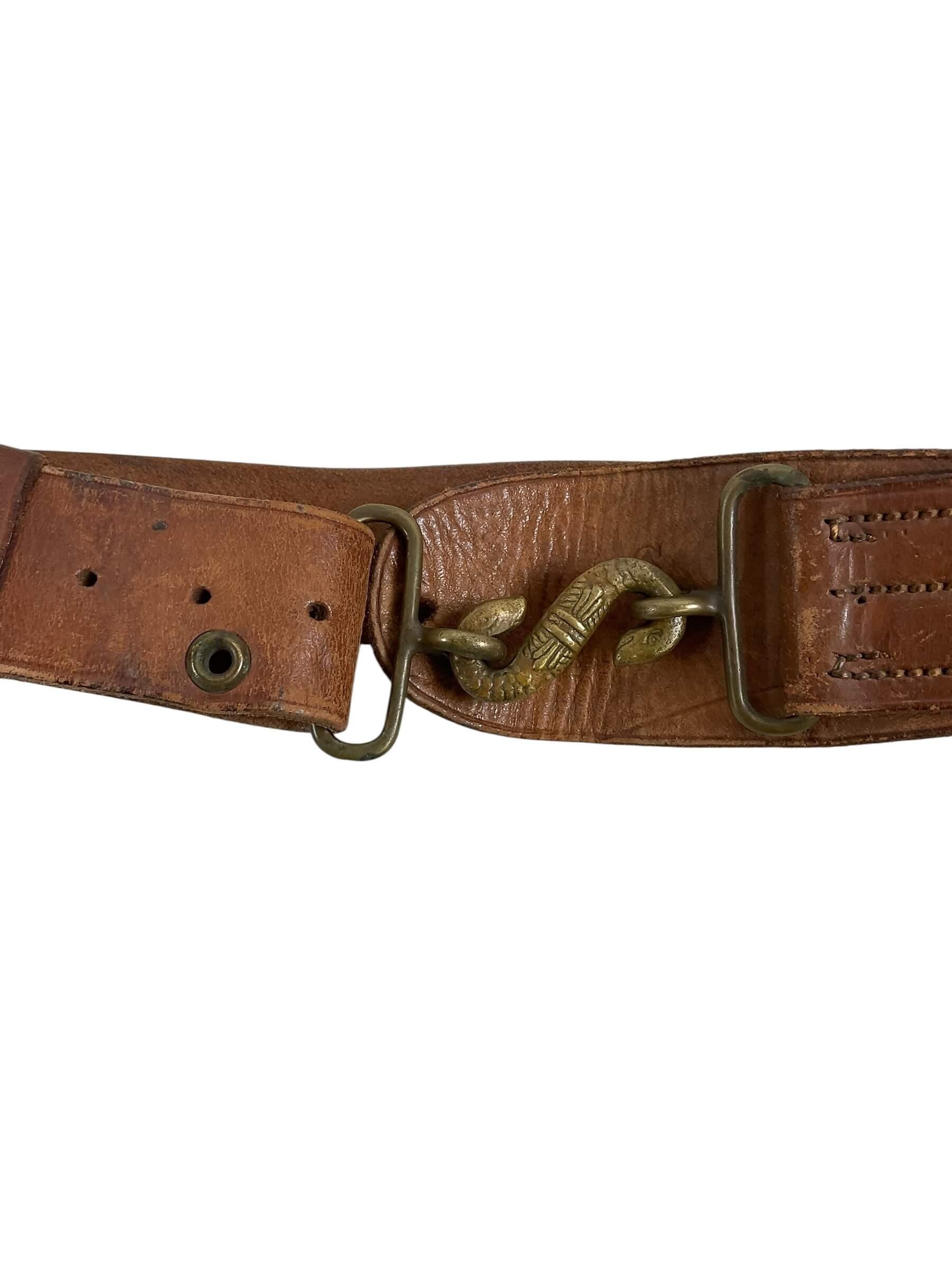 Canadian Army Leather Snake Belt C Broad Arrowed 1927 Dated Canadian Army Leather Snake Belt C Broad Arrowed 1927 Dated