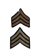 WW2 US Army Sergeant Rank Insignia Pair