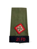 Canadian RCA 21st Field 2nd Lieutenant Slip-On Insignia Single