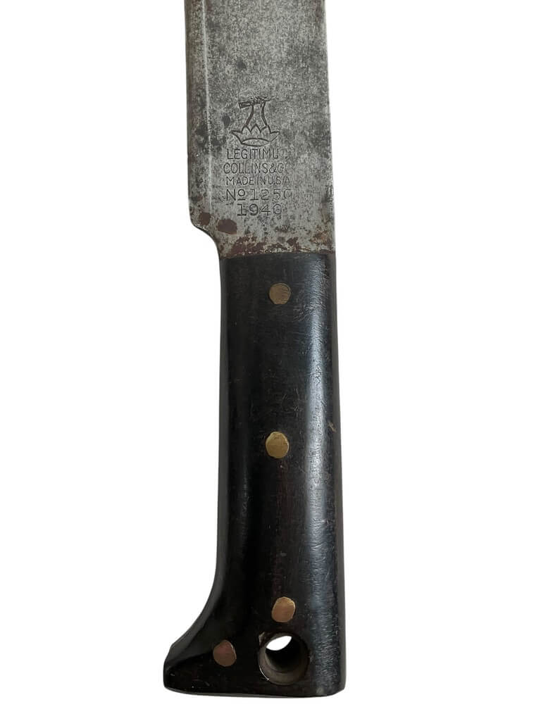 WW2 Canadian Machete Dated 1940 And C Broad Arrow 1943 Dated Leather Scabbard WW2 Canadian Machete Dated 1940 And C Broad Arrow 1943 Dated Leather Scabbard