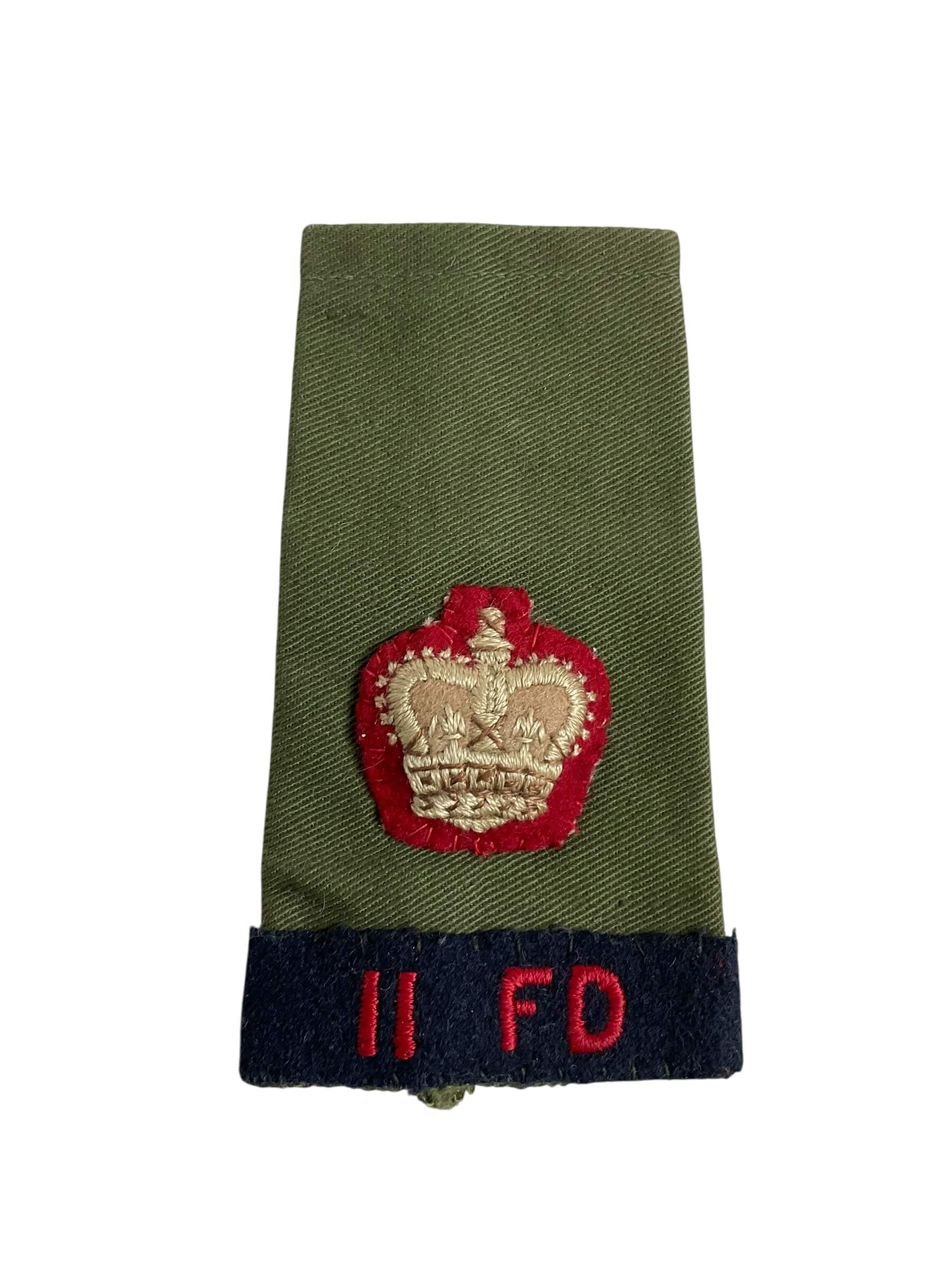 Canadian RCA 11th Field Major Slip-On Insignia Single Canadian RCA 11th Field Major Slip-On Insignia Single