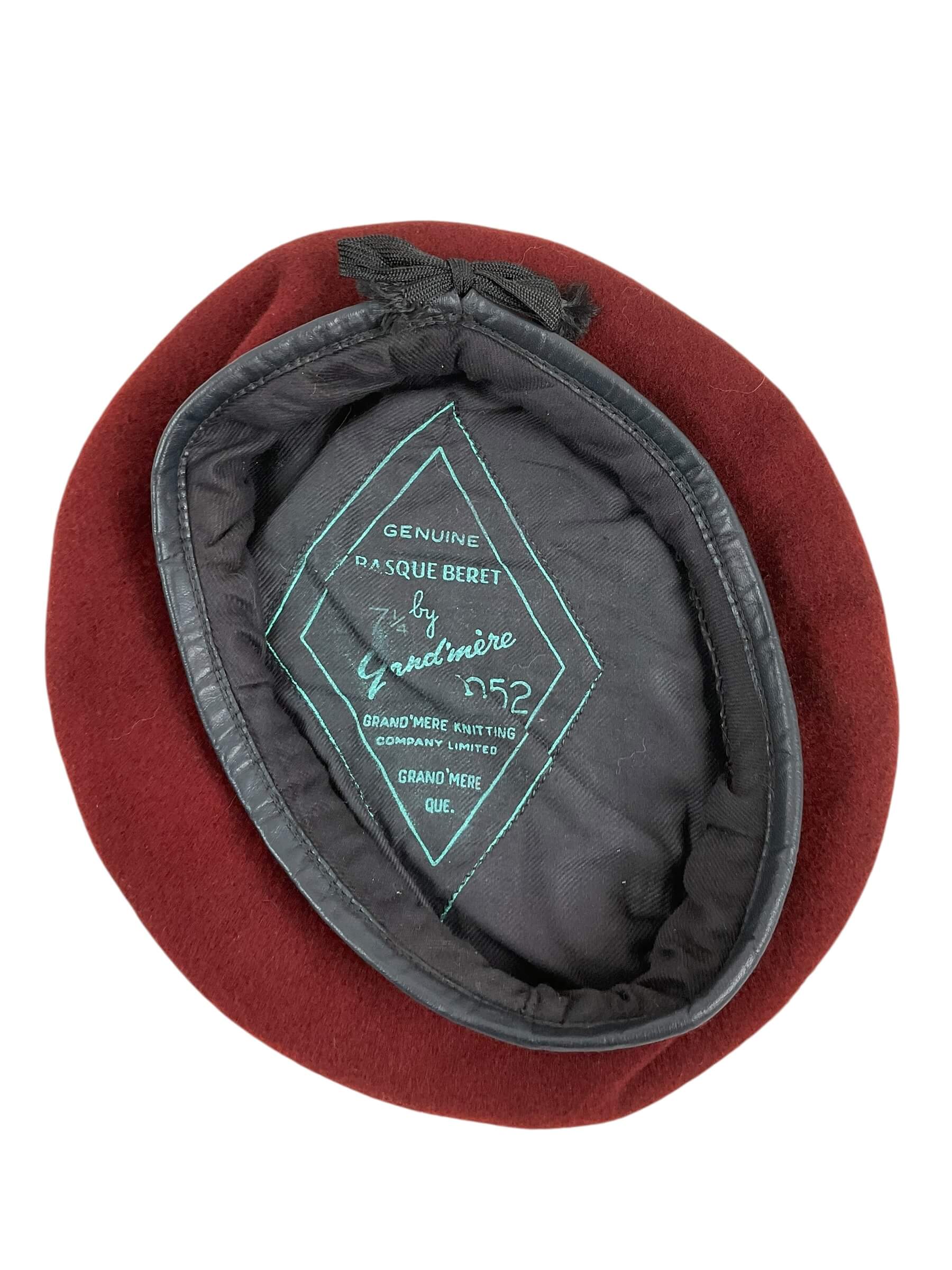 Canadian Forces Korean War Airborne Maroon Beret Dated 1952 Size 7 1/4 Canadian Forces Korean War Airborne Maroon Beret Dated 1952 Size 7 1/4