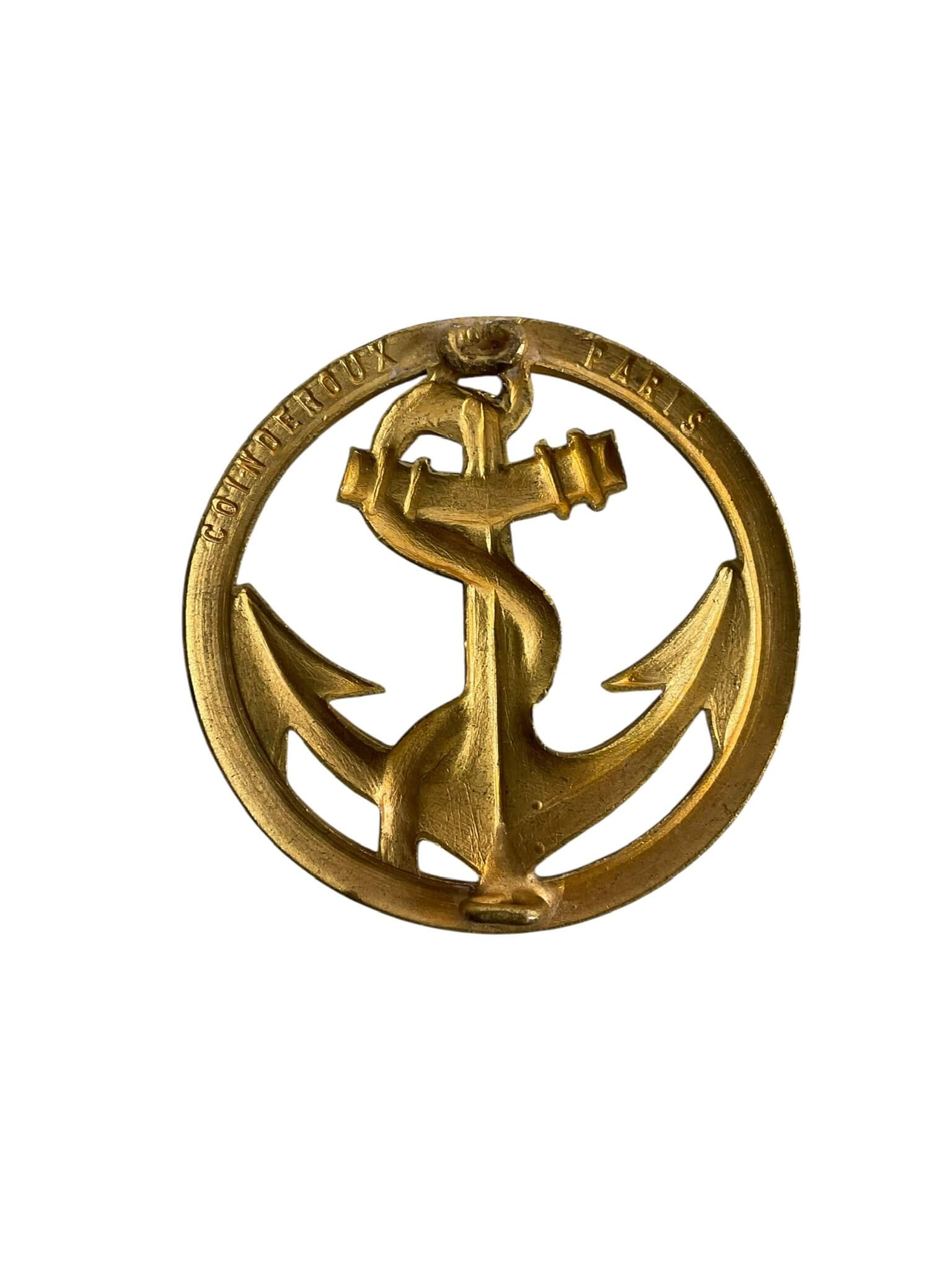 France French Army Naval Infantry Marine Troops Cap Badge France French Army Naval Infantry Marine Troops Cap Badge