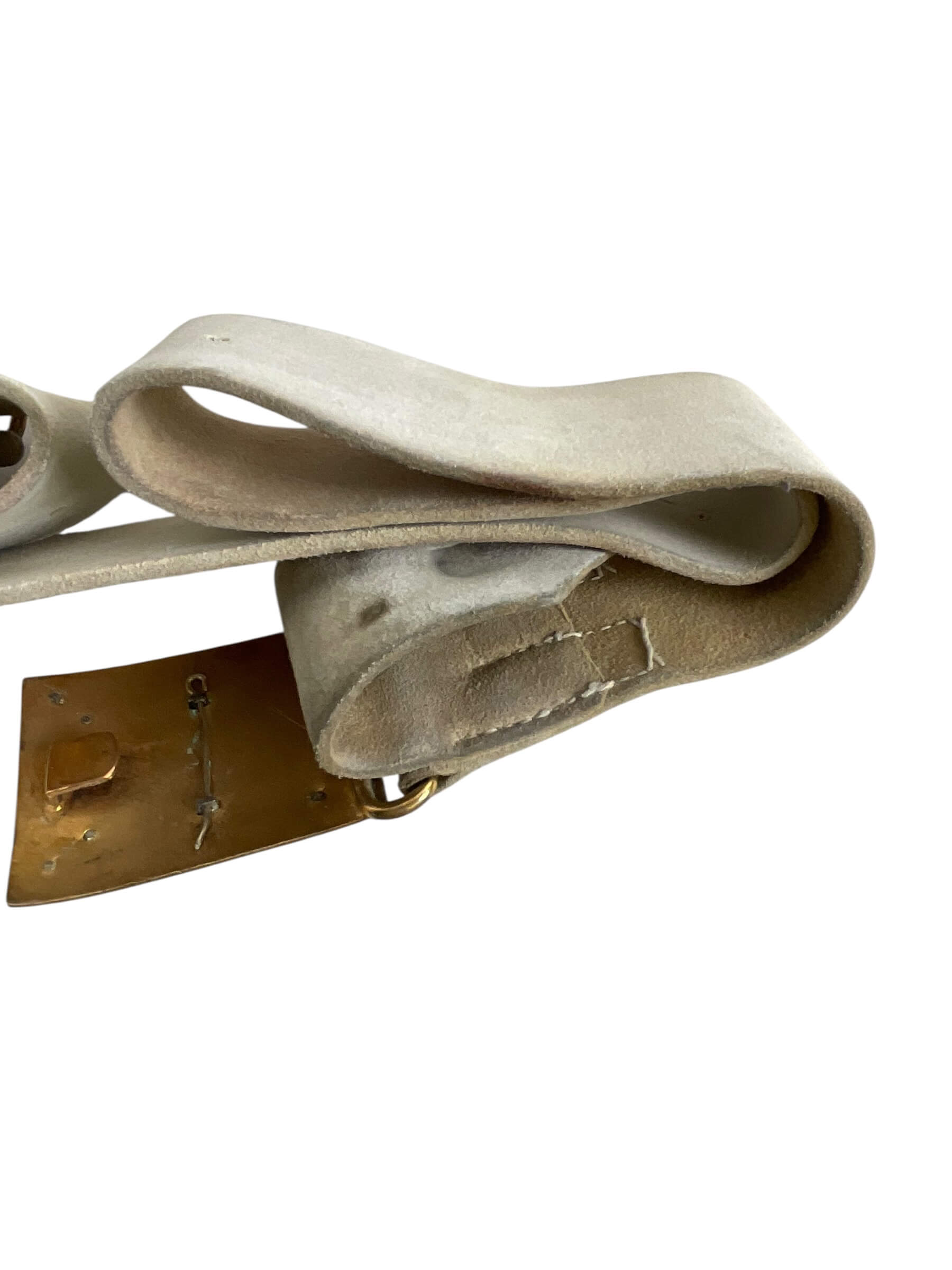 Canadian 48th Highlanders of Canada Officers Buff Leather Cross Belt and Buckle Canadian 48th Highlanders of Canada Officers Buff Leather Cross Belt and Buckle