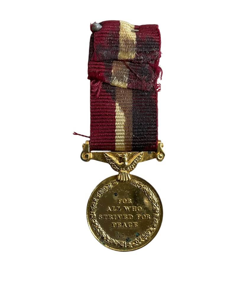 British Restoration of Peace Miniature Medal British Restoration of Peace Miniature Medal