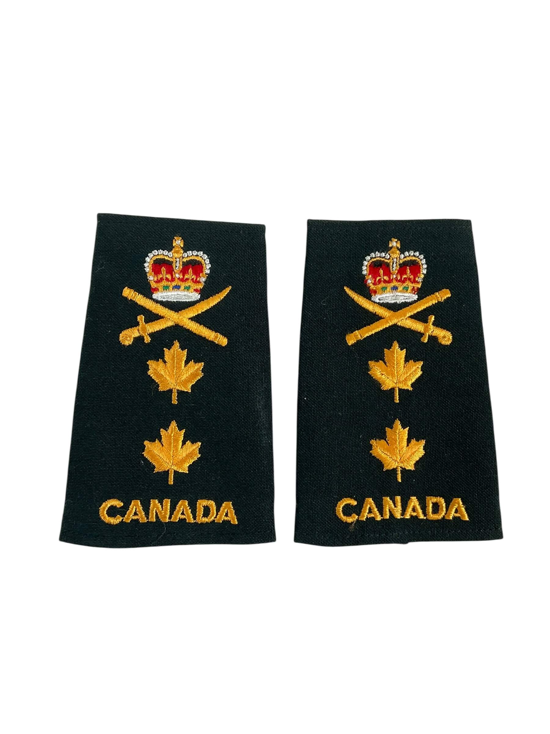 Canadian Forces Major General DEU Slip-Ons Insignia Pair Canadian Forces Major General DEU Slip-Ons Insignia Pair