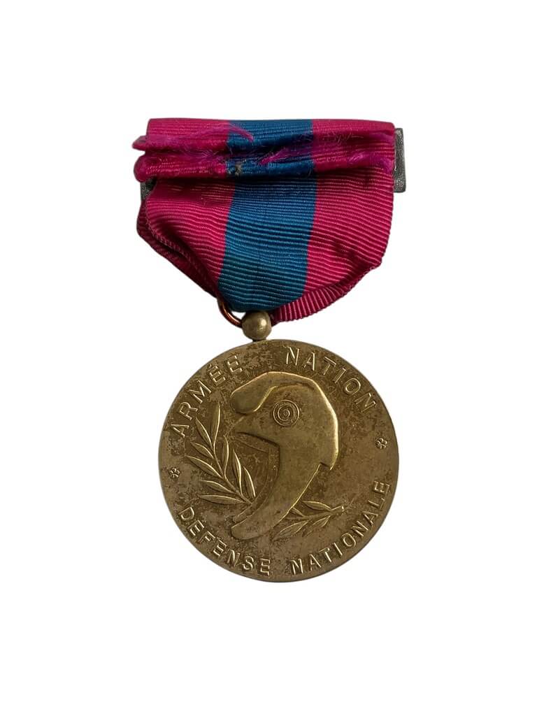 French France National Defence Full Size Medal With Bar French France National Defence Full Size Medal With Bar
