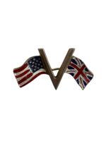 WW2 British US Victory Lapel Badge Homefront WW2 British US Victory Lapel Badge Homefront