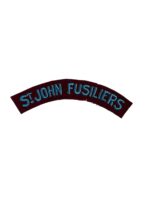 WW2 Canadian St. John Fusiliers Shoulder Title Insignia Single