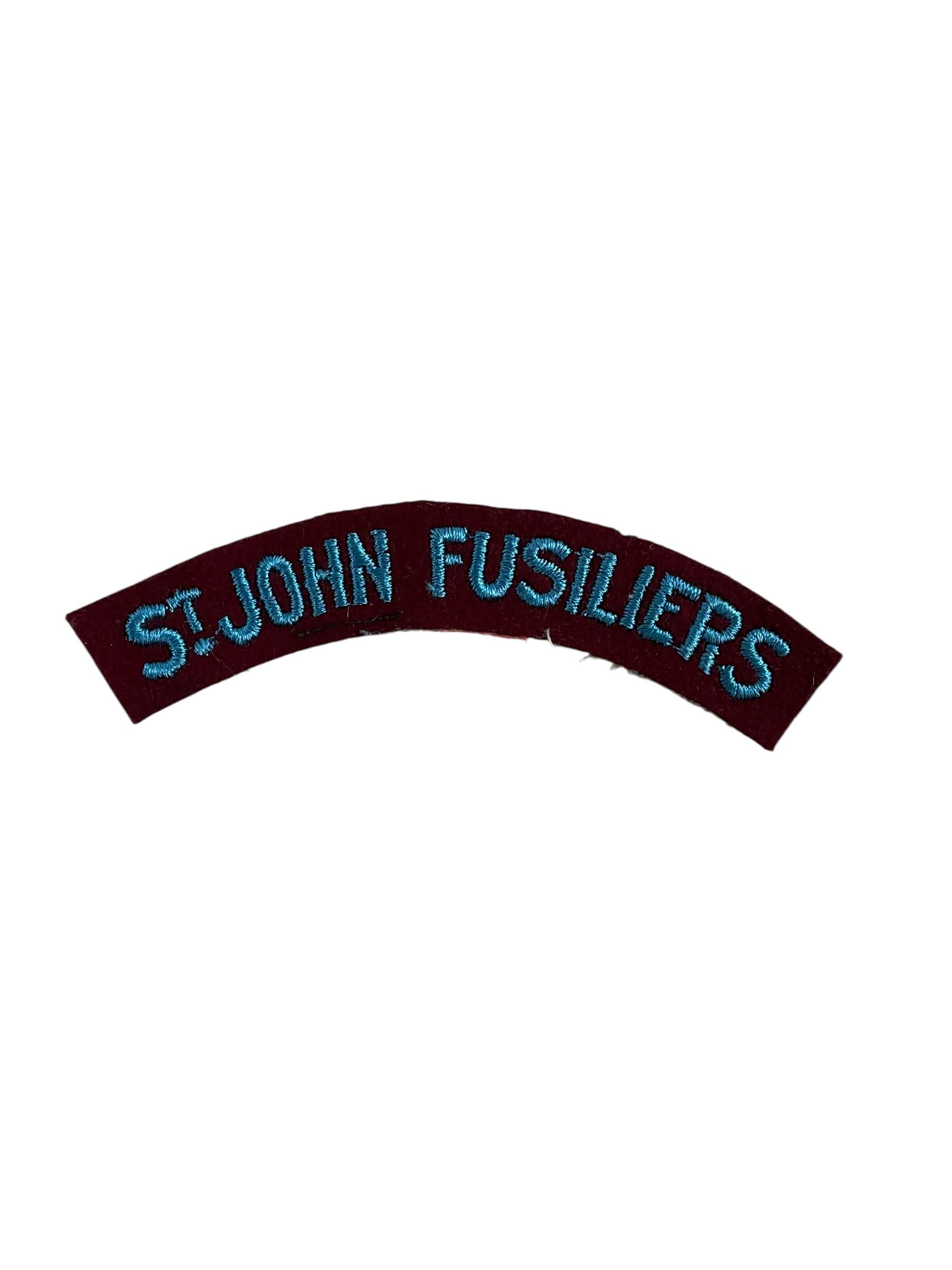 WW2 Canadian St. John Fusiliers Shoulder Title Insignia Single WW2 Canadian St. John Fusiliers Shoulder Title Insignia Single