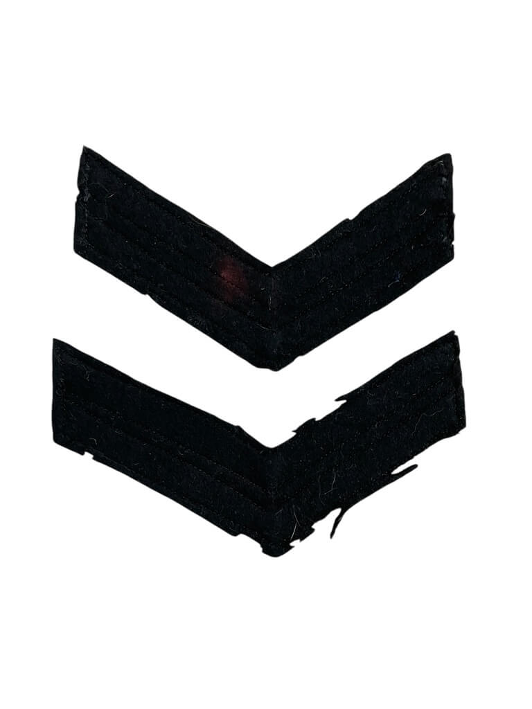 WW2 Canadian RCAF Corporal Rank Insignia Pair WW2 Canadian RCAF Corporal Rank Insignia Pair