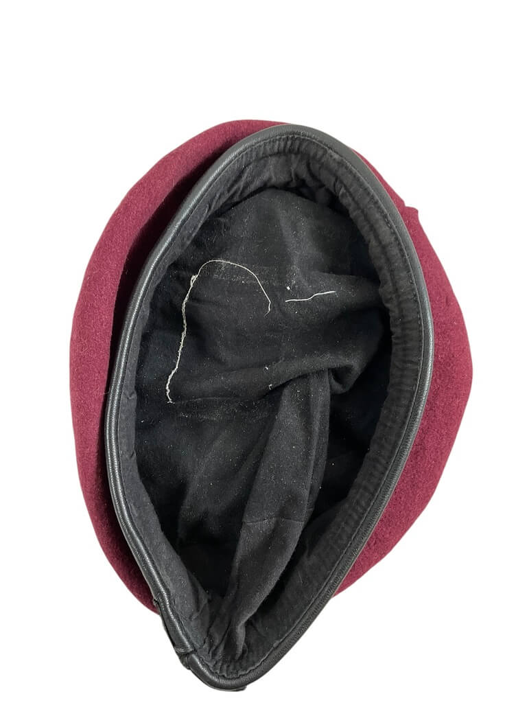 British Airborne Maroon Beret Size 7 1/4 British Airborne Maroon Beret Size 7 1/4