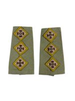 WW2 Canadian Armoured Corps Captain Tropical Slip-Ons Rank Insignia Pair