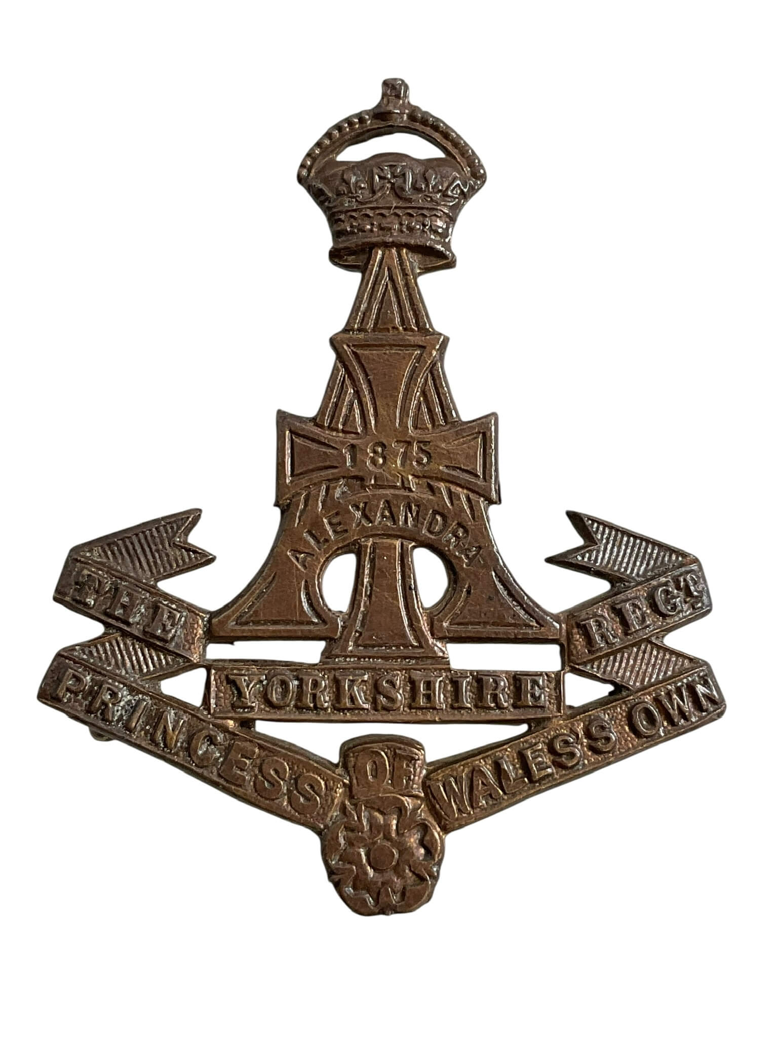 WW2 British Yorkshire Regiment Green Howards Officers Service Dress Cap Badge WW2 British Yorkshire Regiment Green Howards Officers Service Dress Cap Badge