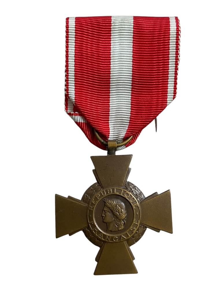 France French Cross for Military Valour Full Size Medal France French Cross for Military Valour Full Size Medal