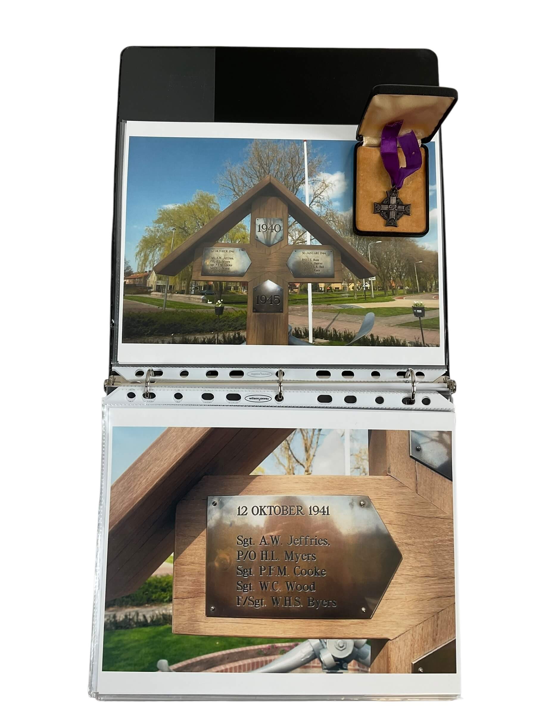 WW2 Canadian RCAF Memorial Cross F/S W.H.S. Byers KIA With Research WW2 Canadian RCAF Memorial Cross F/S W.H.S. Byers KIA With Research