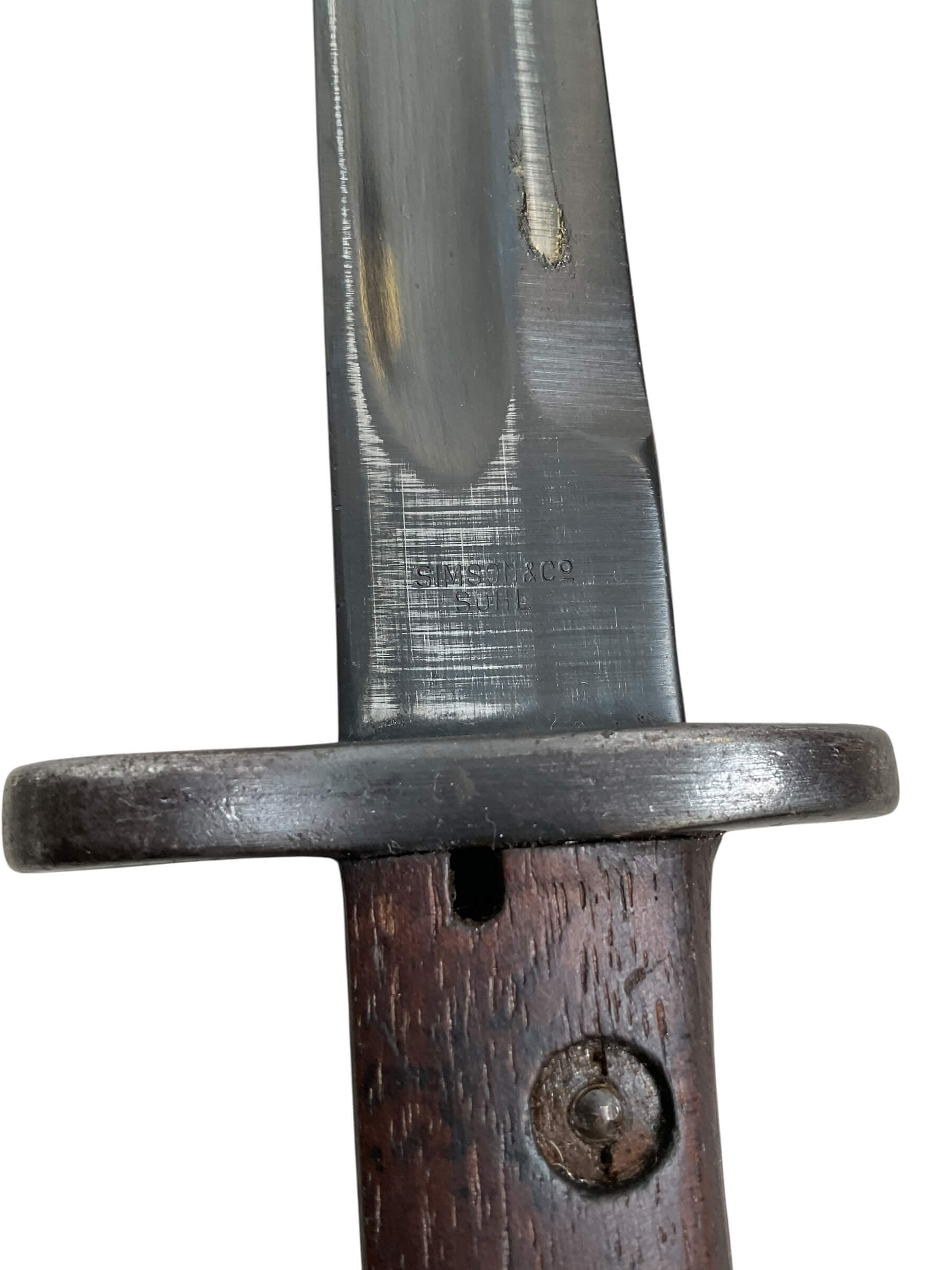 Portuguese Bayonet M1904 With Scabbard German Made Maker Simson and Co Portuguese Bayonet M1904 With Scabbard German Made Maker Simson and Co