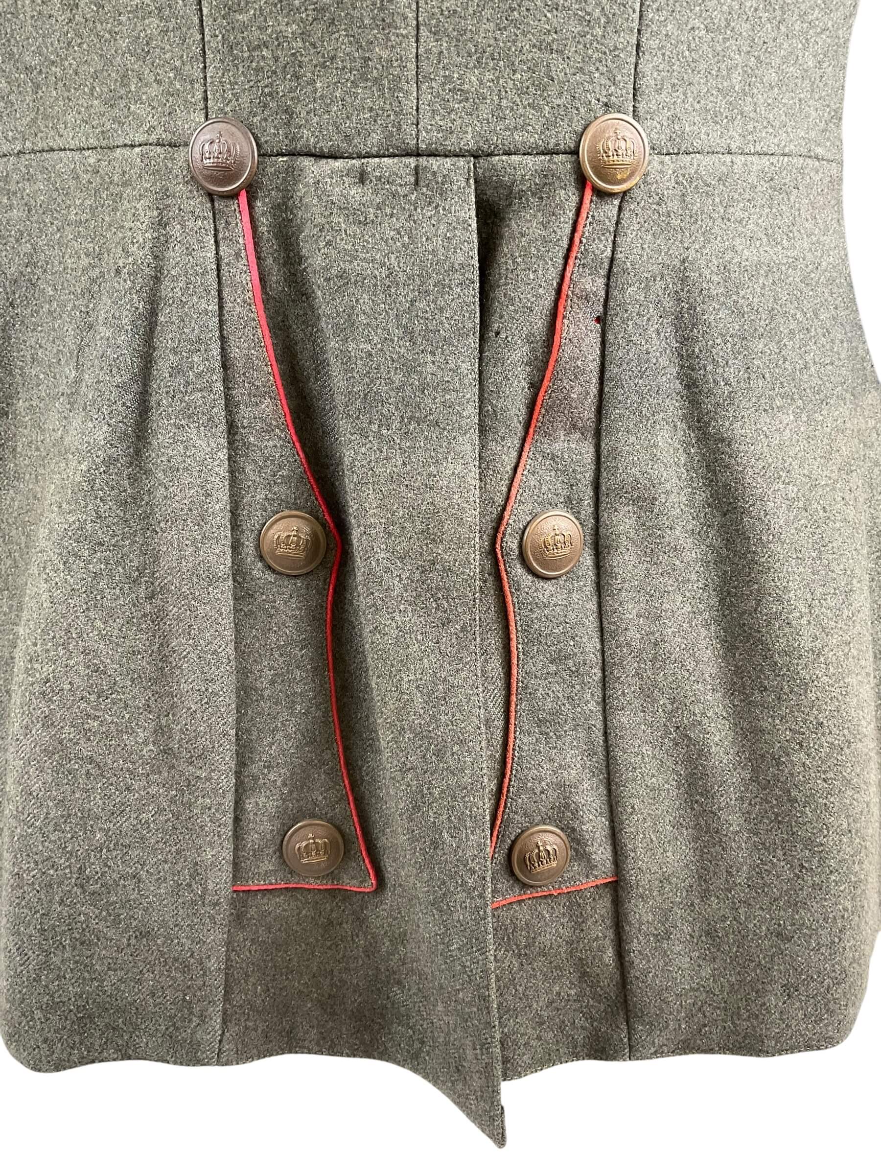 WW1 Imperial German Prussian 23rd Infantry Regiment Officers Feldgrau Tunic WW1 Imperial German Prussian 23rd Infantry Regiment Officers Feldgrau Tunic