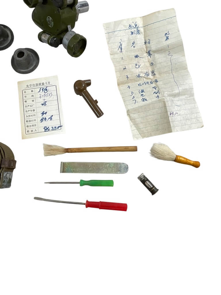 Chinese Army Mortar Sight In Box With Contents Chinese Army Mortar Sight In Box With Contents