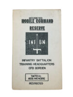 Canadian Forces INF BN Training Headquarters CFB Borden Tactical Aide-Memoire Used Softcover Reference Book
