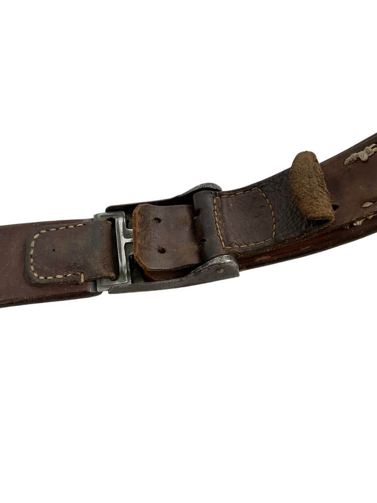 WW2 German Army Leather Belt With Steel Belt Buckle WW2 German Army Leather Belt With Steel Belt Buckle