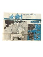WW2 US Newsmap Amphibious Armies 47" X 34 1/2" WW2 US Newsmap Amphibious Armies 47" X 34 1/2"