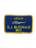 Canadian RCAF AESOP Name Tag Squadron Patch Vintage