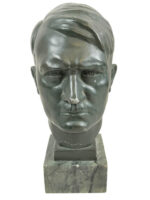 WW2 German Adolf Hitler Bust Schmidt-Hofer Metal L 3.5" X W 3.5" X H 10"