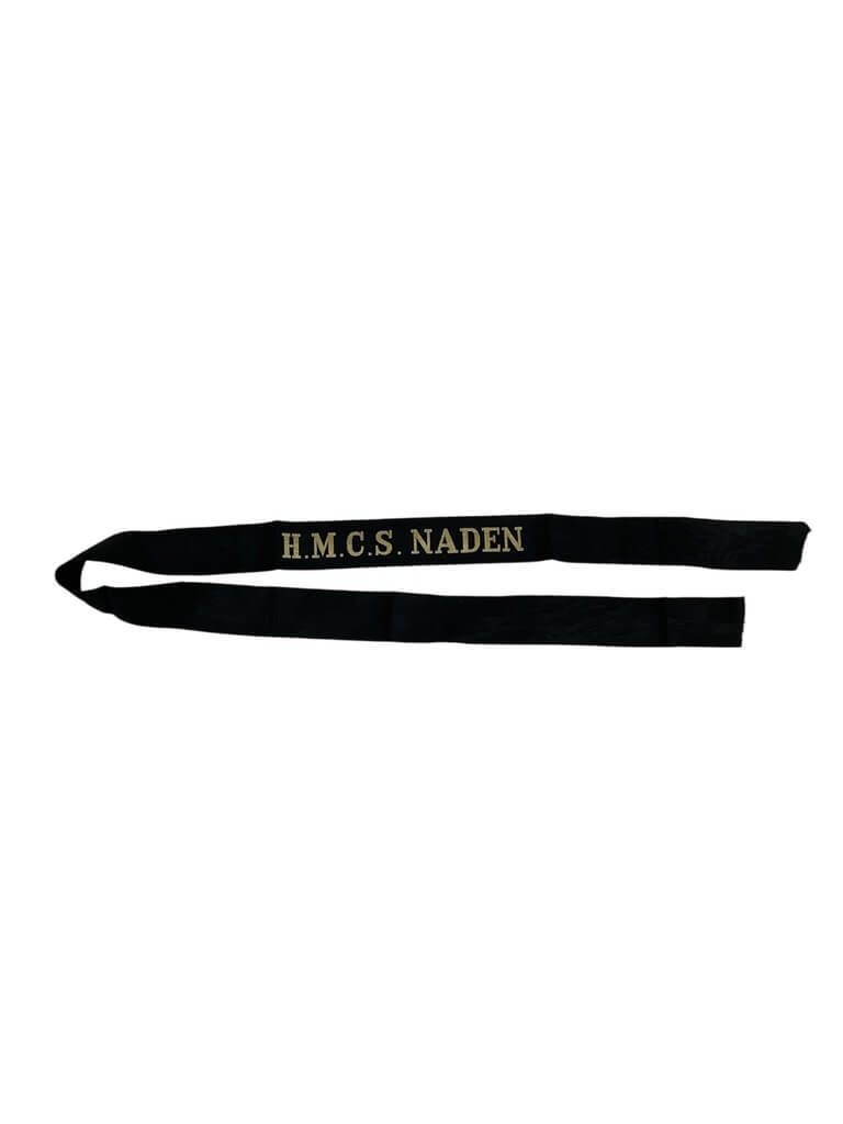 Canadian Navy RCN H.M.C.S. Naden Full Length Cap Tally Canadian Navy RCN H.M.C.S. Naden Full Length Cap Tally