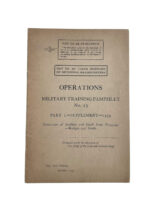 WW2 British Operations Artillery and Small Arms Weapons No 23 Part 1 Dated 1939 Used Softcover Reference Book