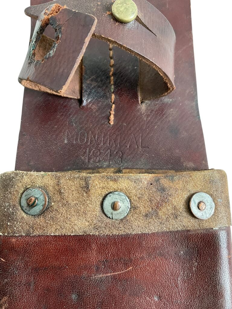 WW2 Canadian Machete Dated 1940 And C Broad Arrow 1943 Dated Leather Scabbard WW2 Canadian Machete Dated 1940 And C Broad Arrow 1943 Dated Leather Scabbard
