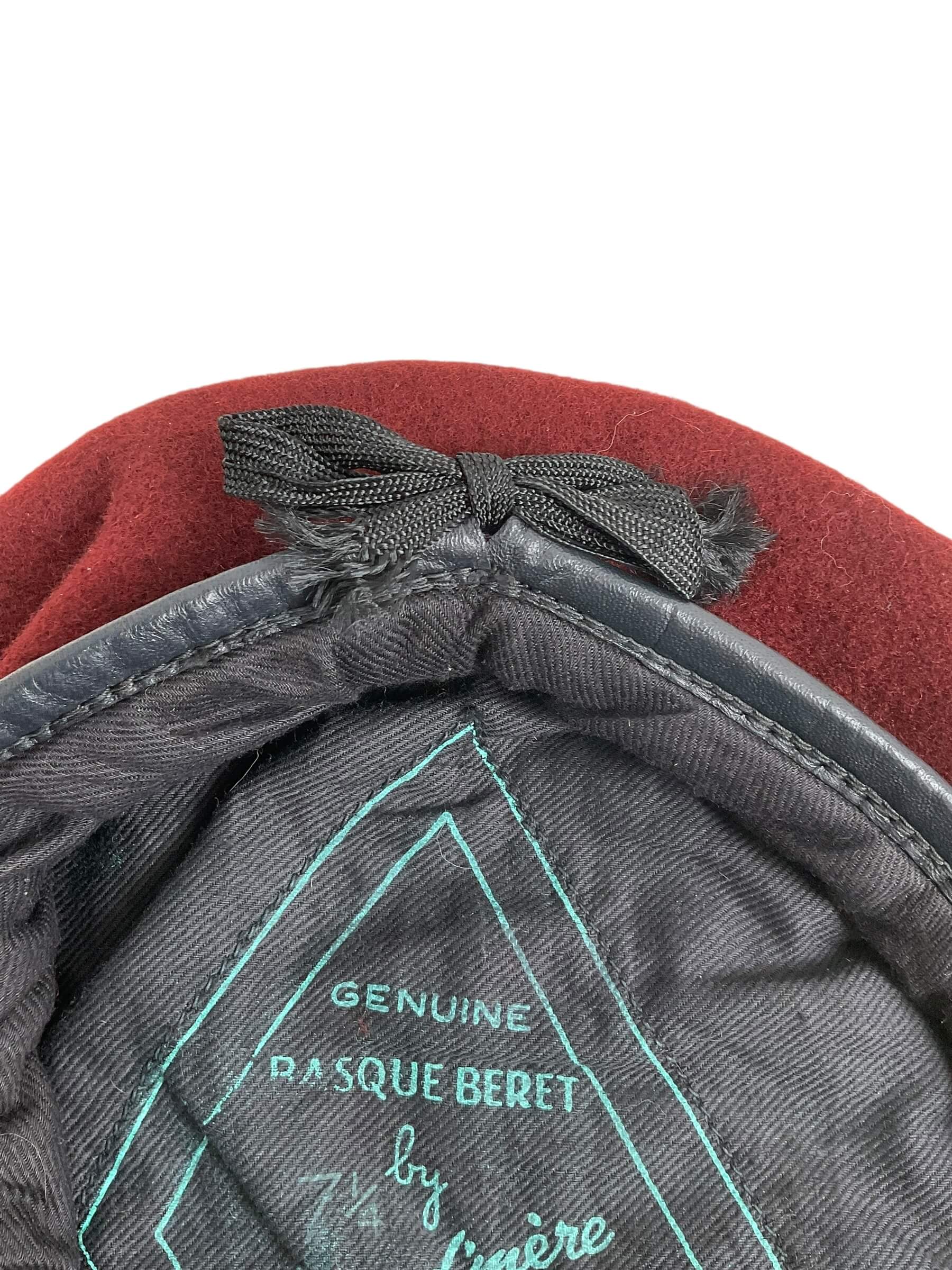 Canadian Forces Korean War Airborne Maroon Beret Dated 1952 Size 7 1/4 Canadian Forces Korean War Airborne Maroon Beret Dated 1952 Size 7 1/4