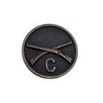 WW1 US AEF Infantry C Company DUI Distinguished Uniform Insignia Collar