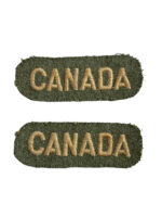 WW2 Canadian Army CANADA Shoulder Titles Insignia Pair