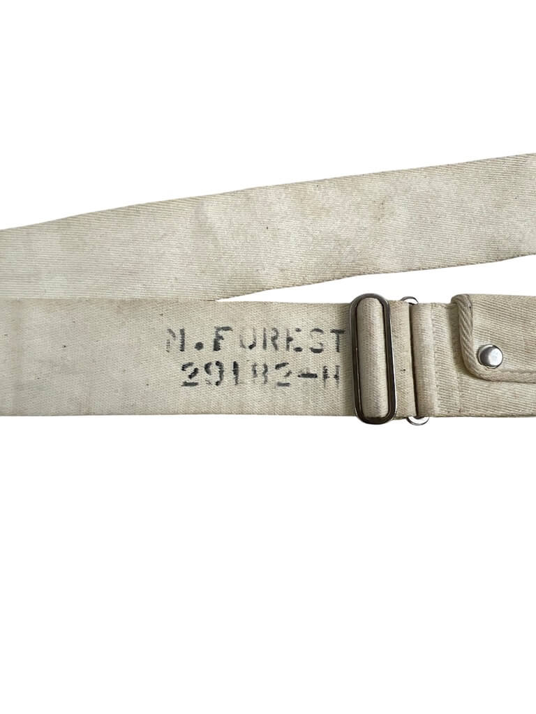 WW2 Canadian RCN Navy White Money Belt Named WW2 Canadian RCN Navy White Money Belt Named