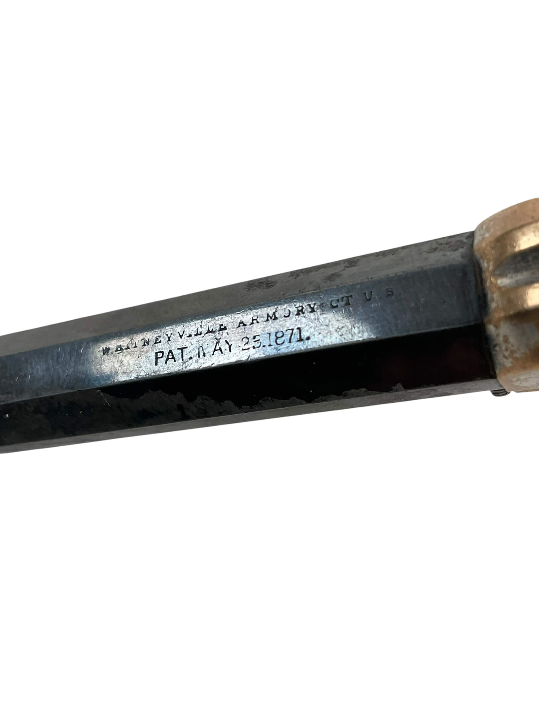 US 1871 Whitneyville Brass Framed .32 Rimfire Revolver Antique US 1871 Whitneyville Brass Framed .32 Rimfire Revolver Antique