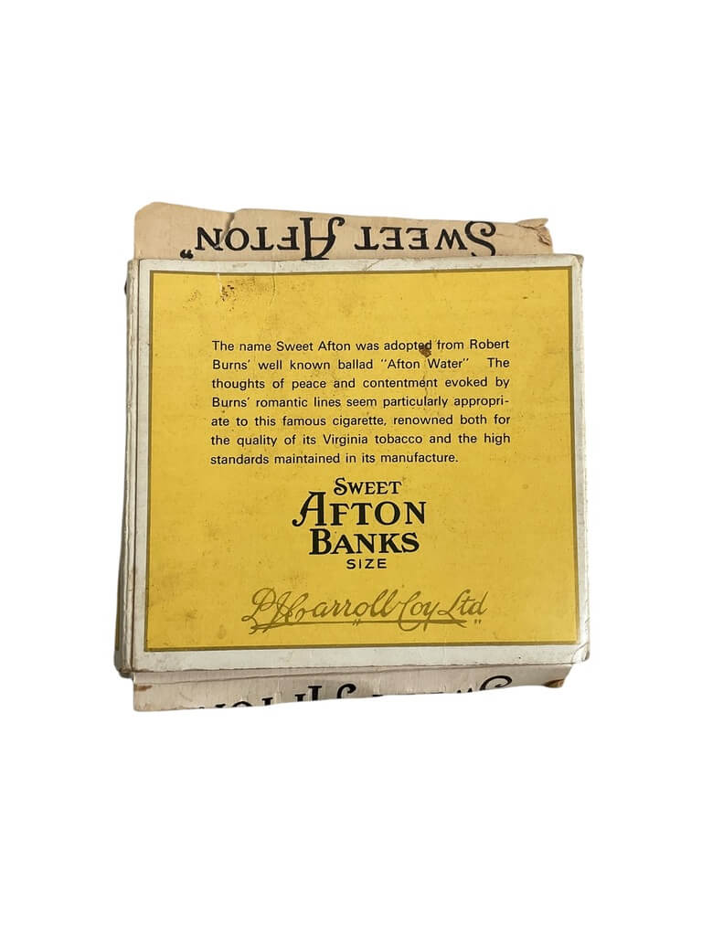 WW2 Irish Sweet Afton Cigarette Pack EMPTY WW2 Irish Sweet Afton Cigarette Pack EMPTY