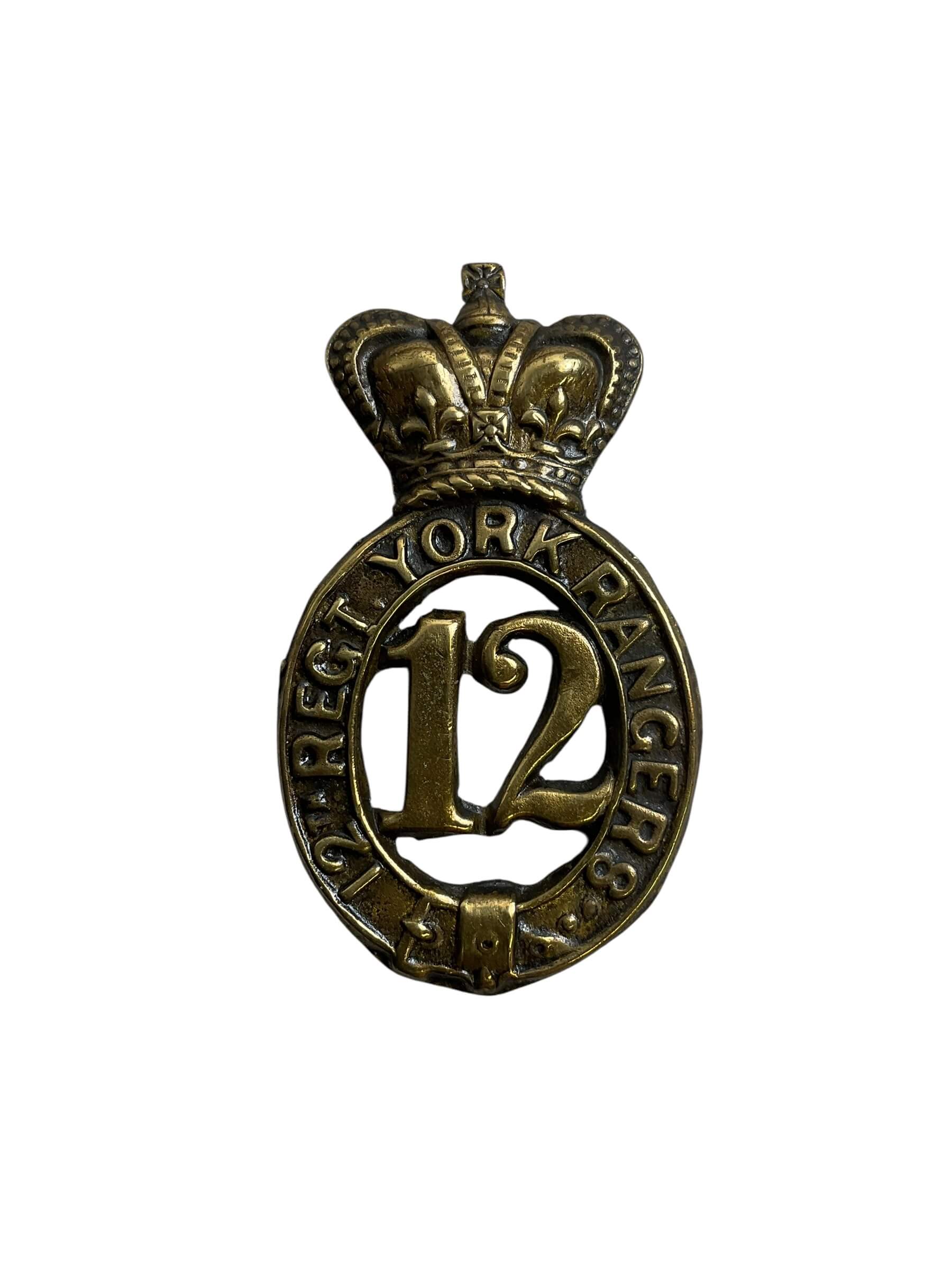 Canadian 12th Regiment York Rangers Cap Badge Canadian 12th Regiment York Rangers Cap Badge
